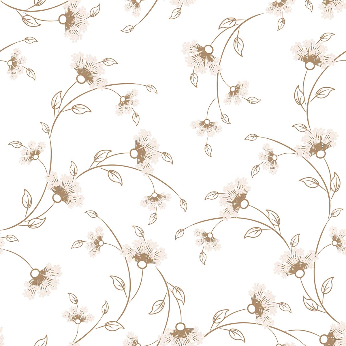 A pattern of flowers on a white background