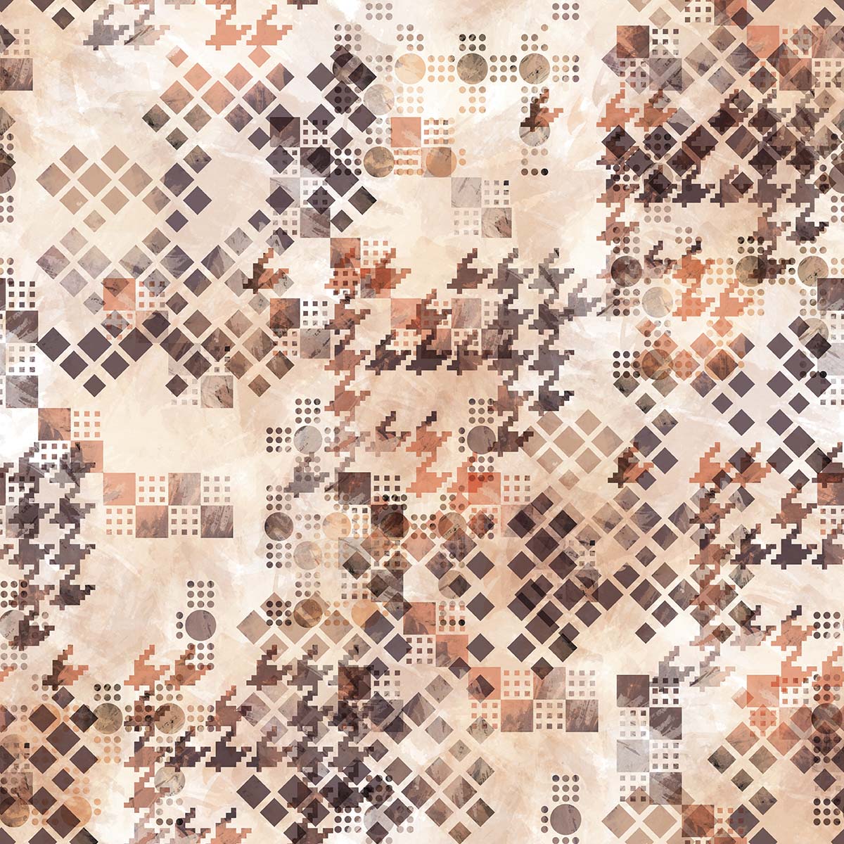 A pattern of squares and dots