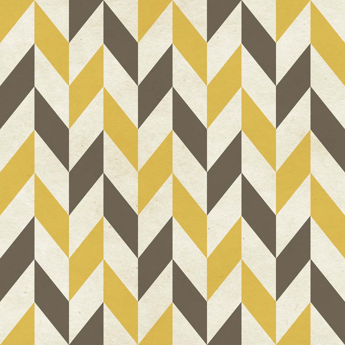 A pattern of yellow and grey chevrons