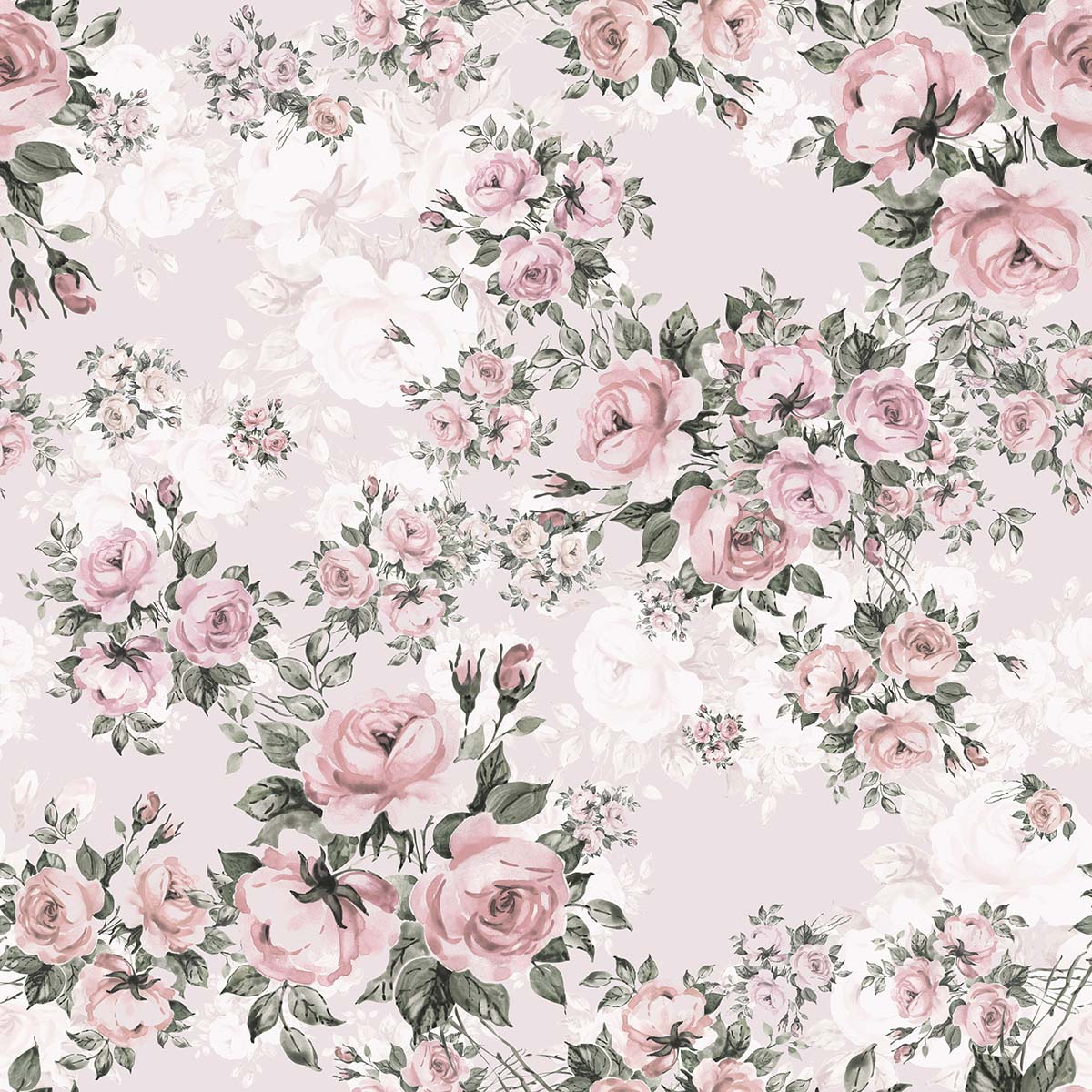 A pattern of pink and white flowers