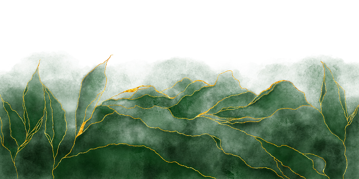 A green and yellow mountains