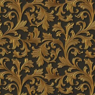 Golden Floral Pattern Wallpaper for Wall