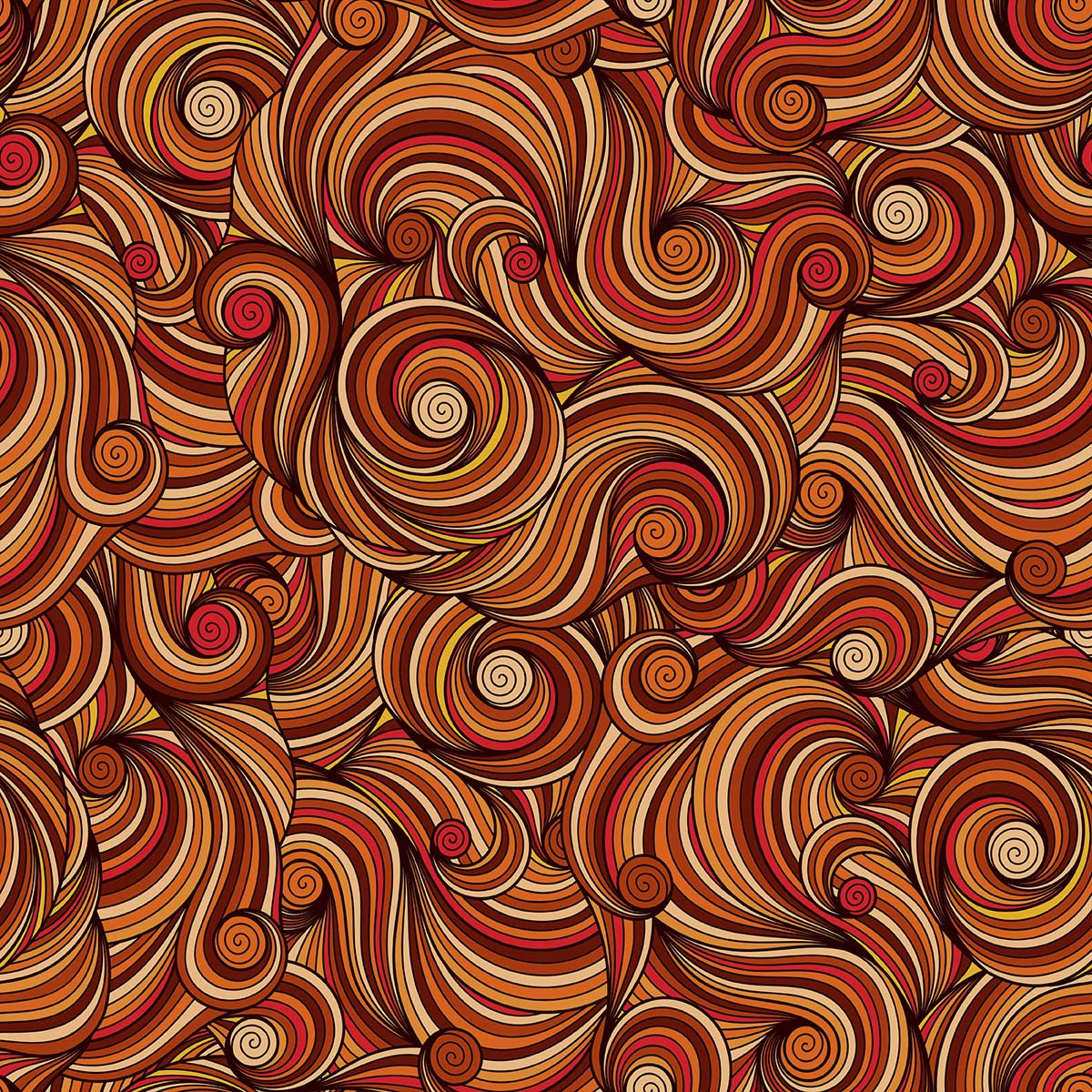 A pattern of swirls and curls