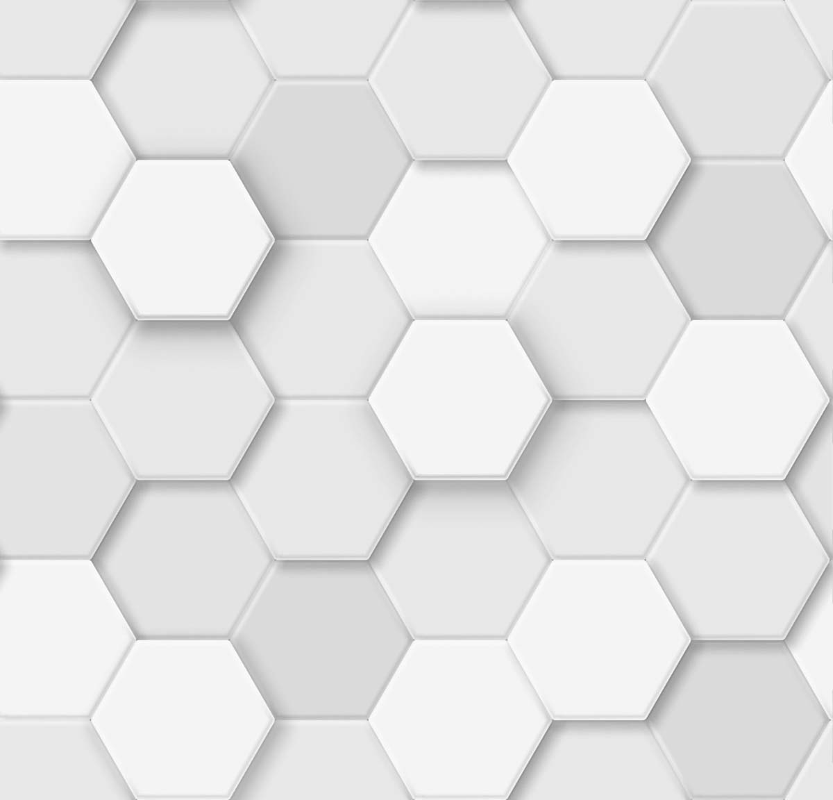 A white hexagons on a white surface