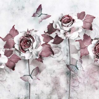 Red and White Roses Wallpaper for Wall