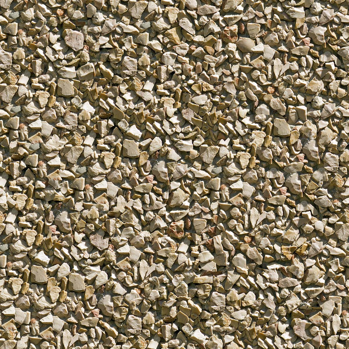A close up of a pile of small rocks