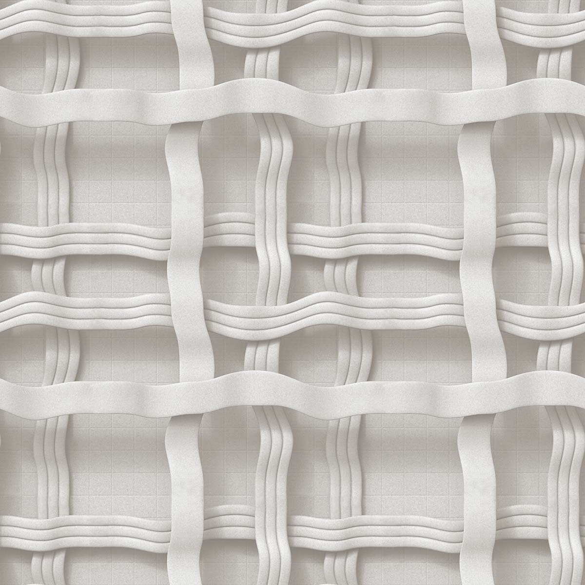A white woven pattern on a white surface