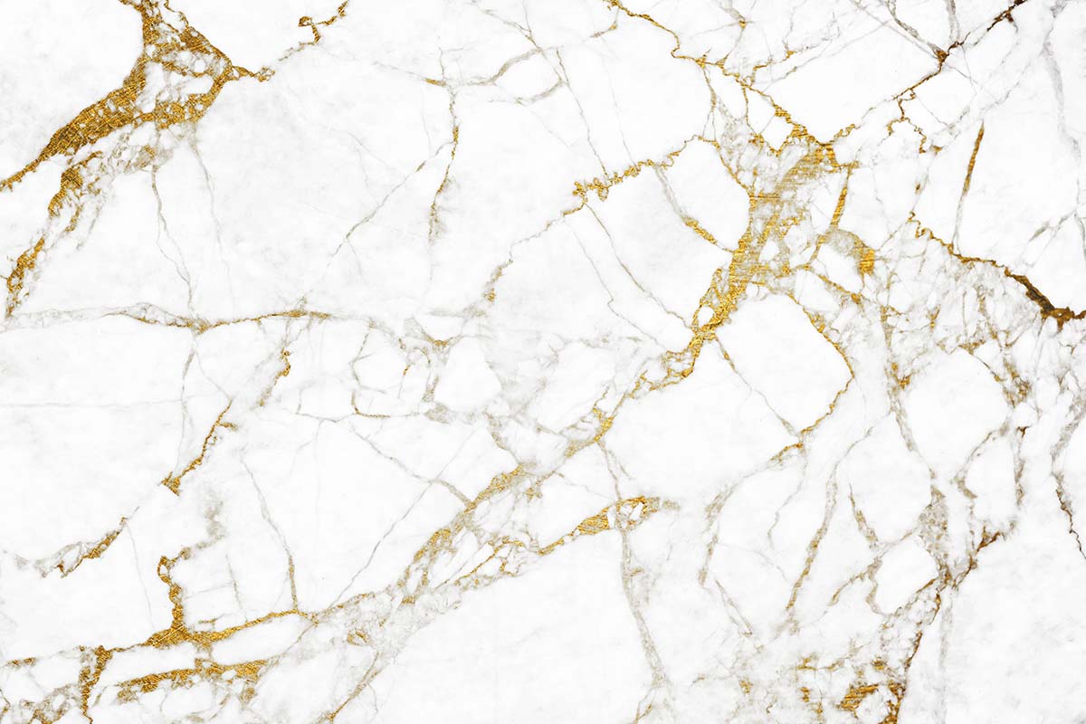 A white marble with gold veins