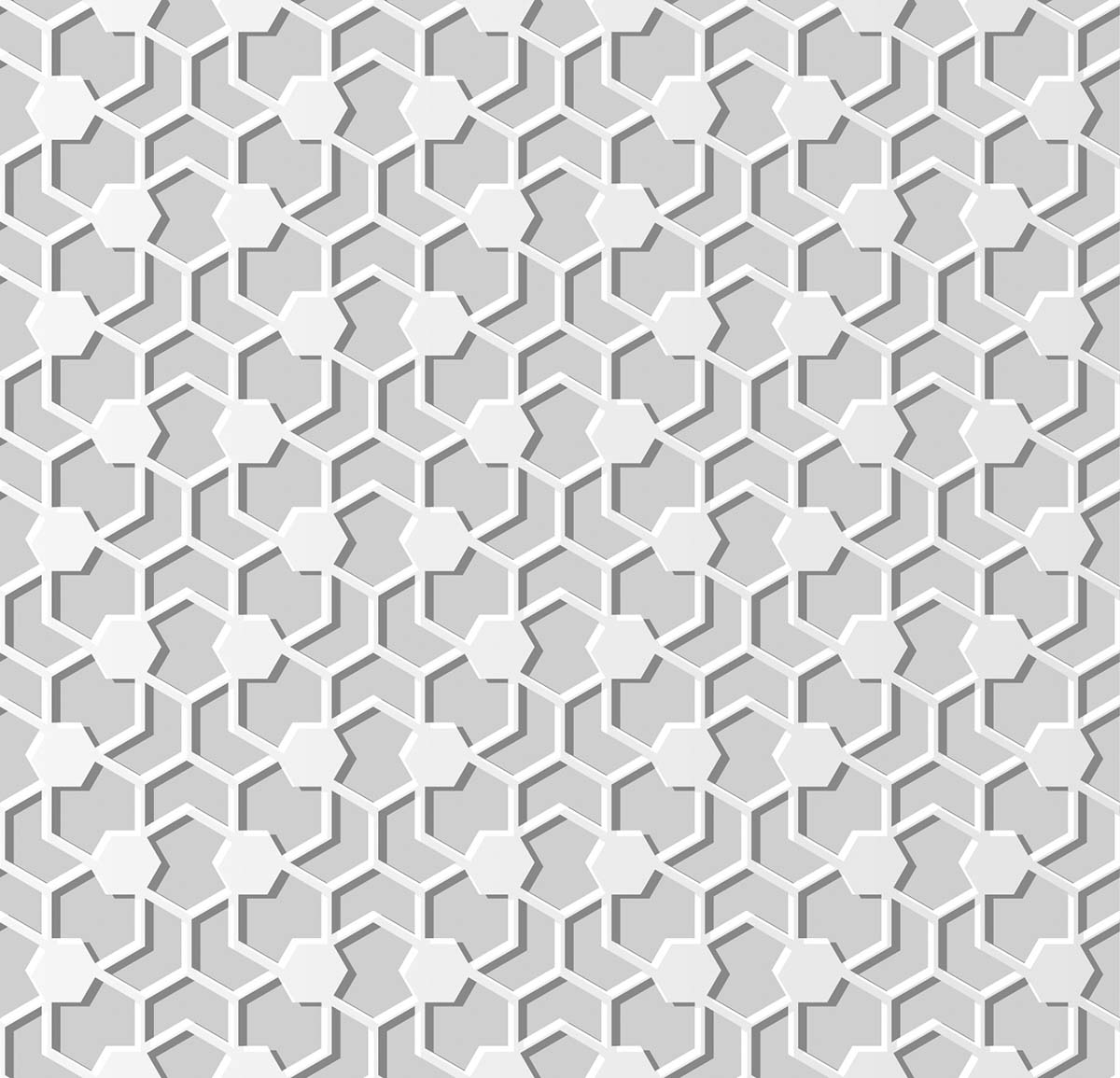 A white pattern with hexagons