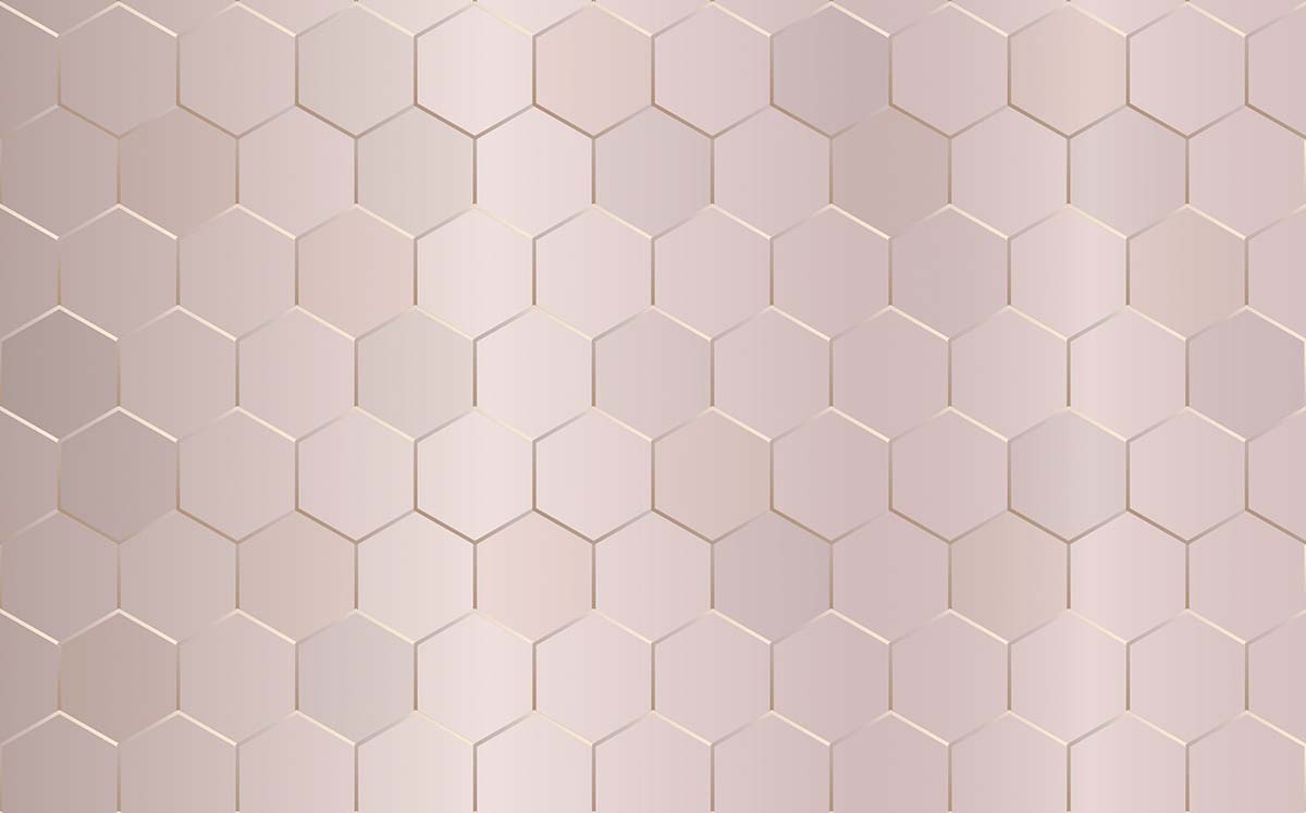 A pink and white hexagon pattern