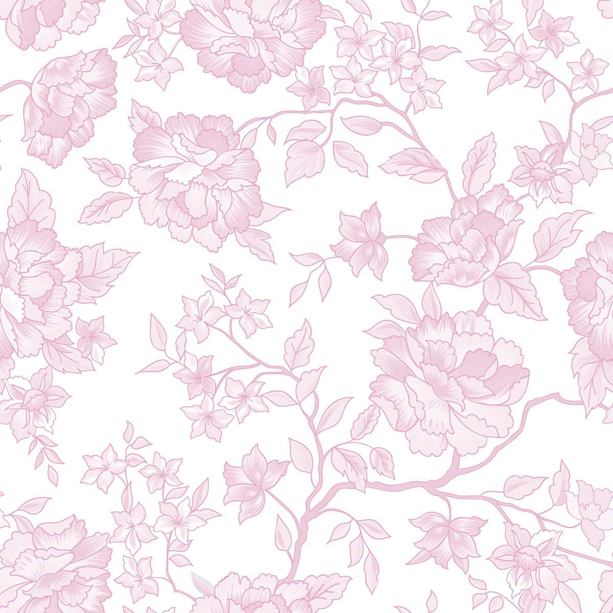A pattern of flowers on a white background