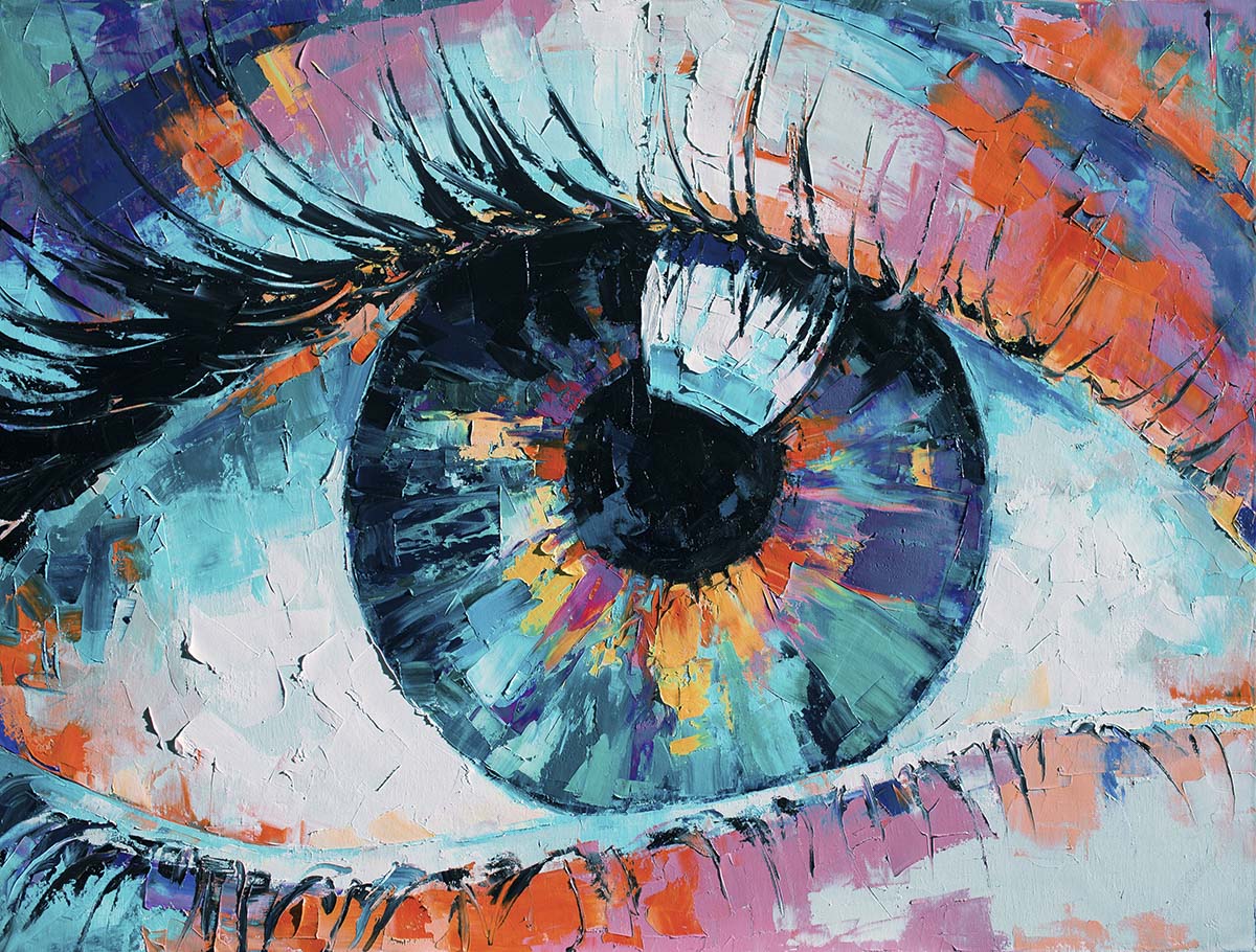 A painting of an eye