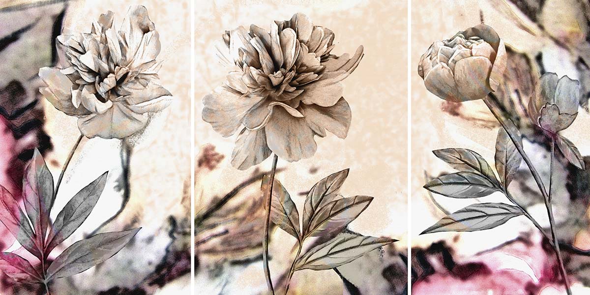 A collage of flowers