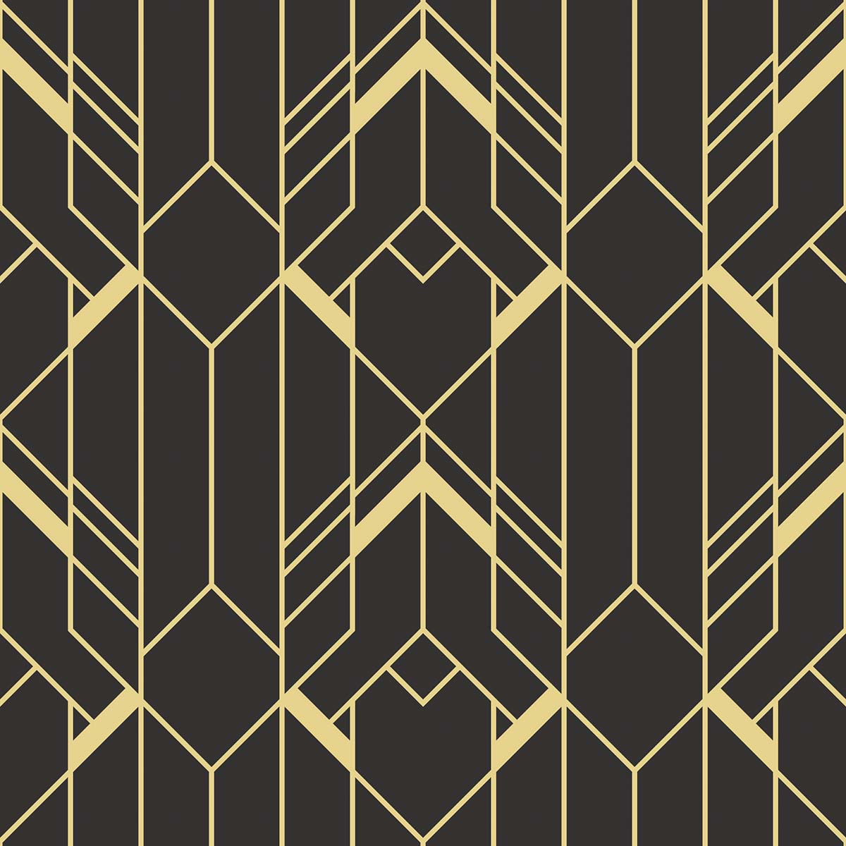 Black and Gold Pattern Wallpaper