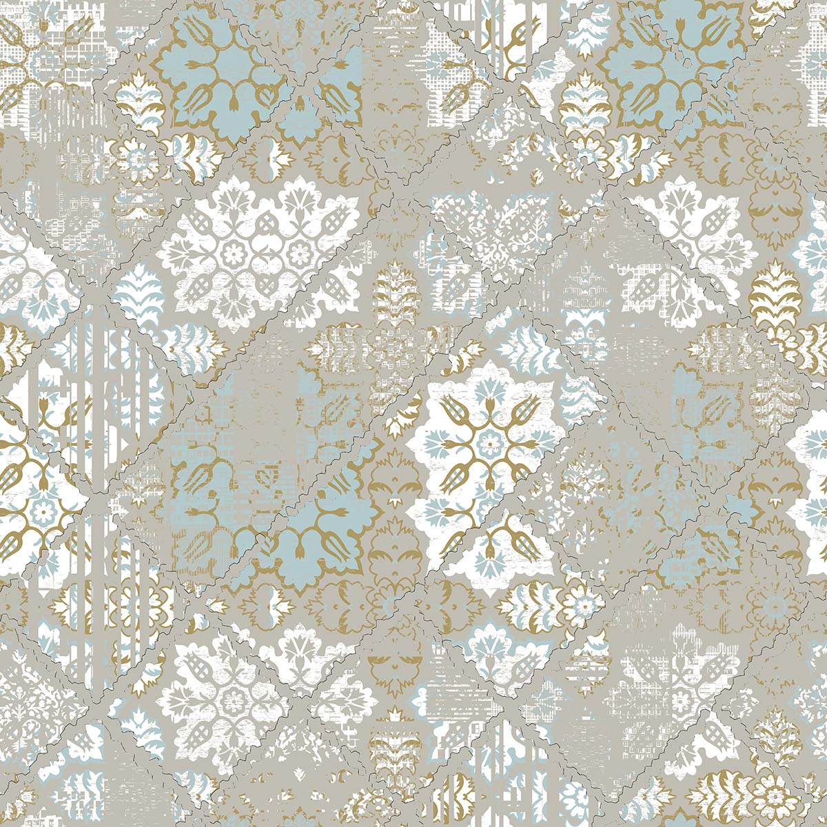 A pattern of flowers and leaves