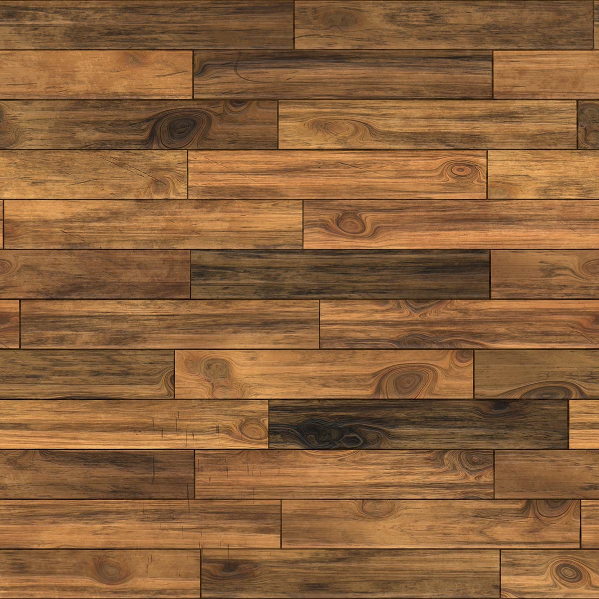 A wood floor with different colors