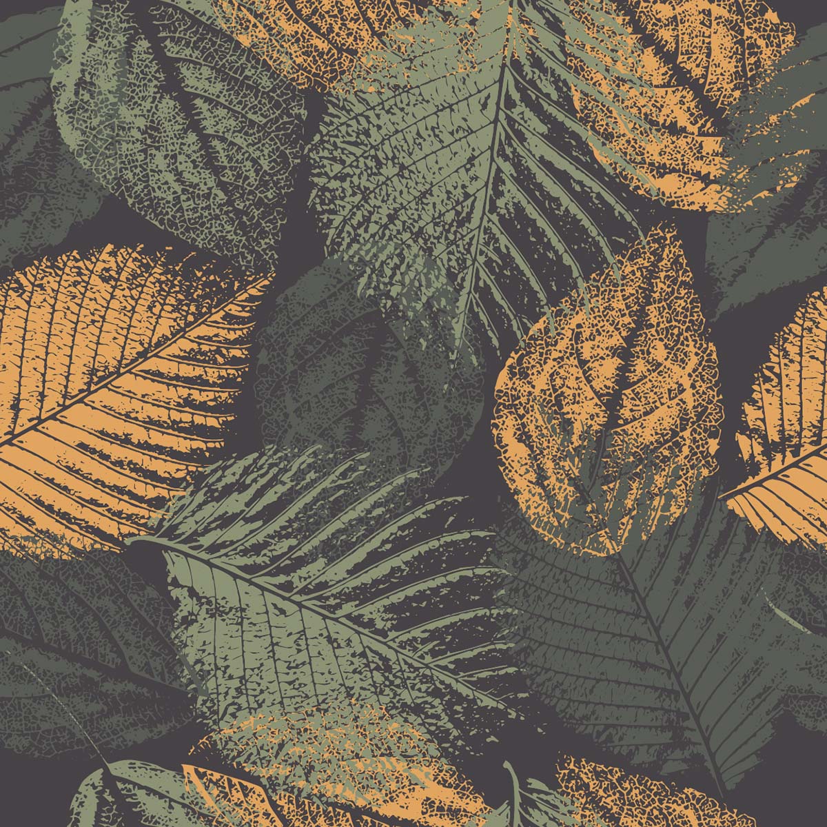 A group of leaves on a gray background