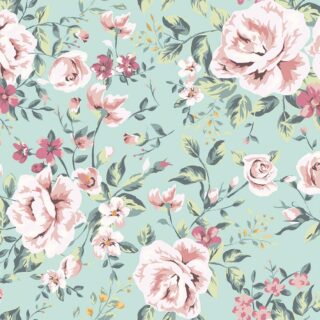 Pink Flowers Patterned Wallpaper for Home