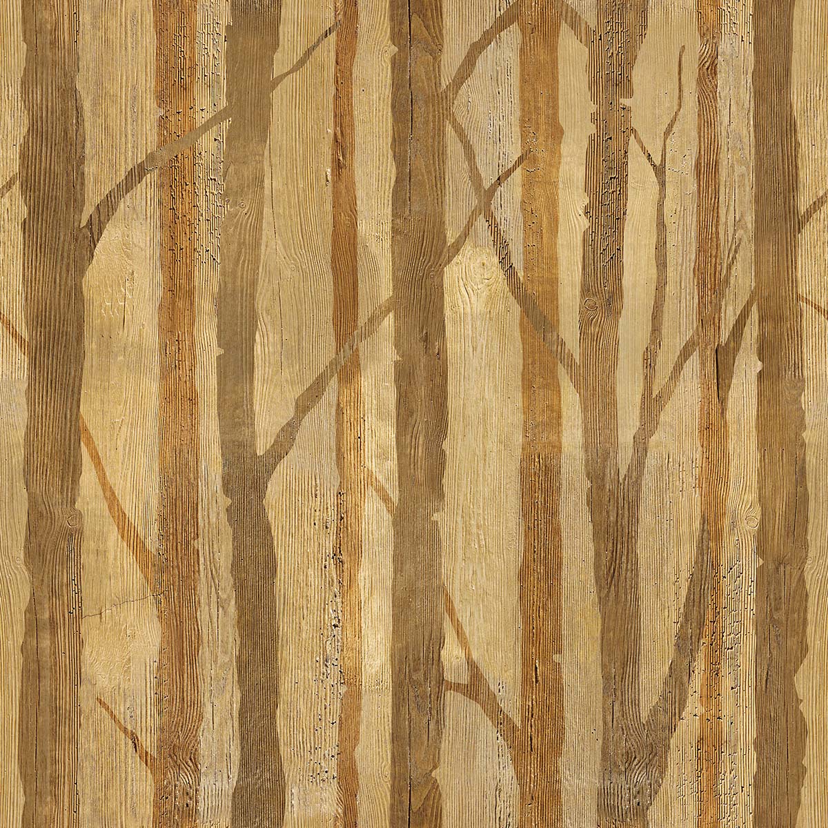 Tree Design Wood Texture Wallpaper