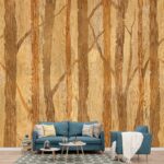 Tree Design Wood Texture Wallpaper