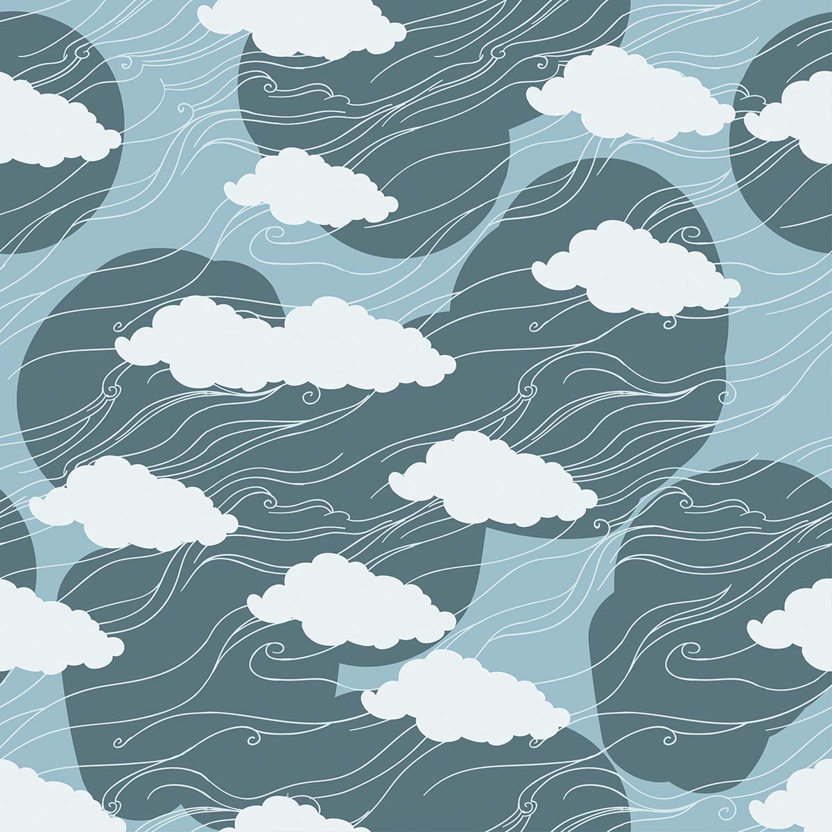 A pattern of clouds and waves