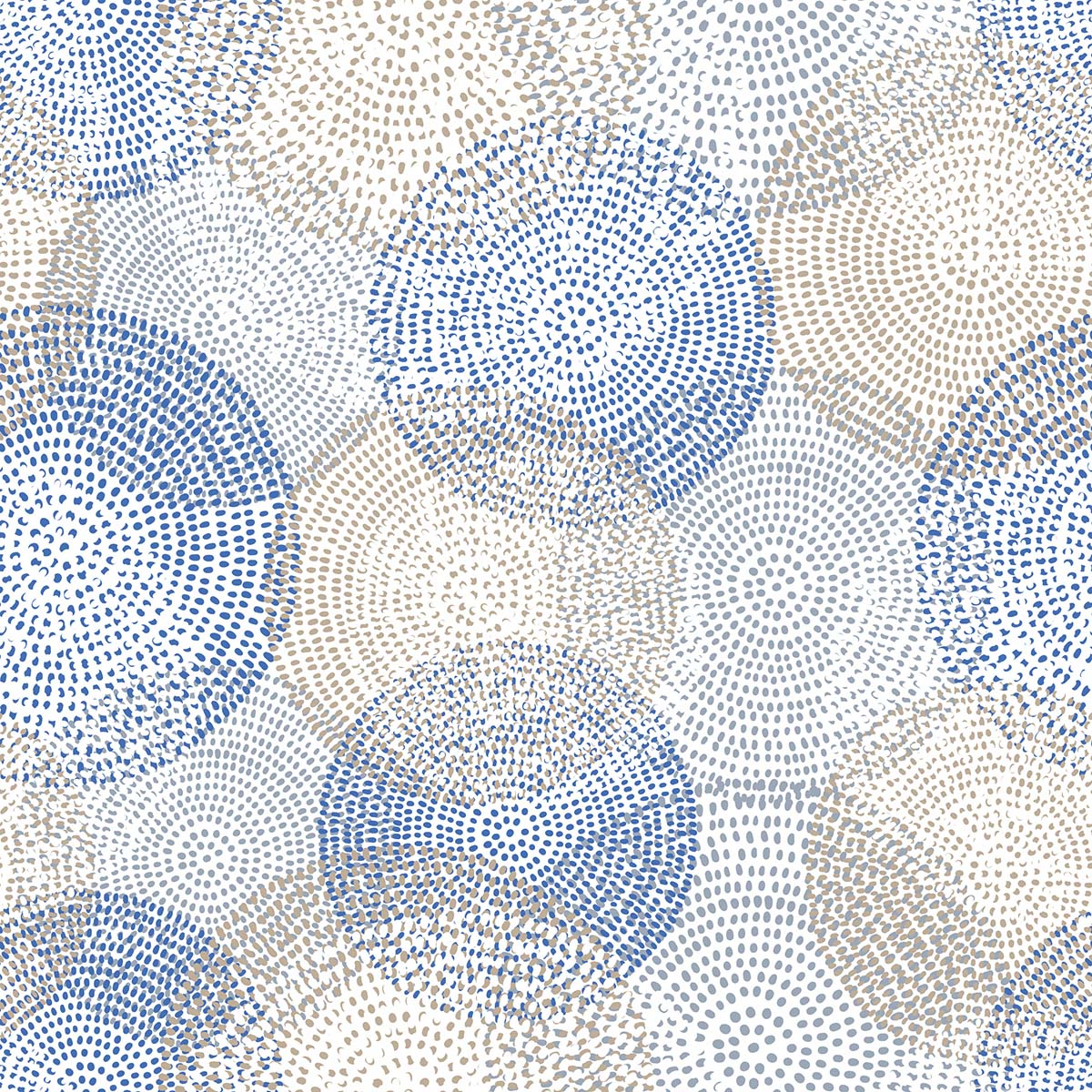 A pattern of blue and white circles