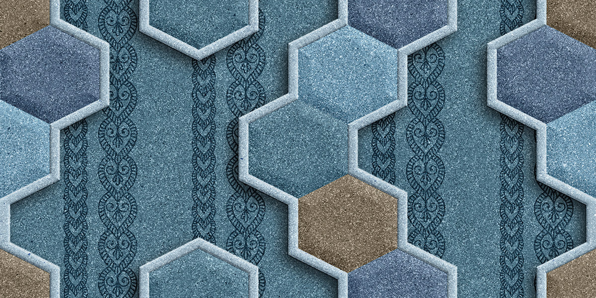 A close up of a tile