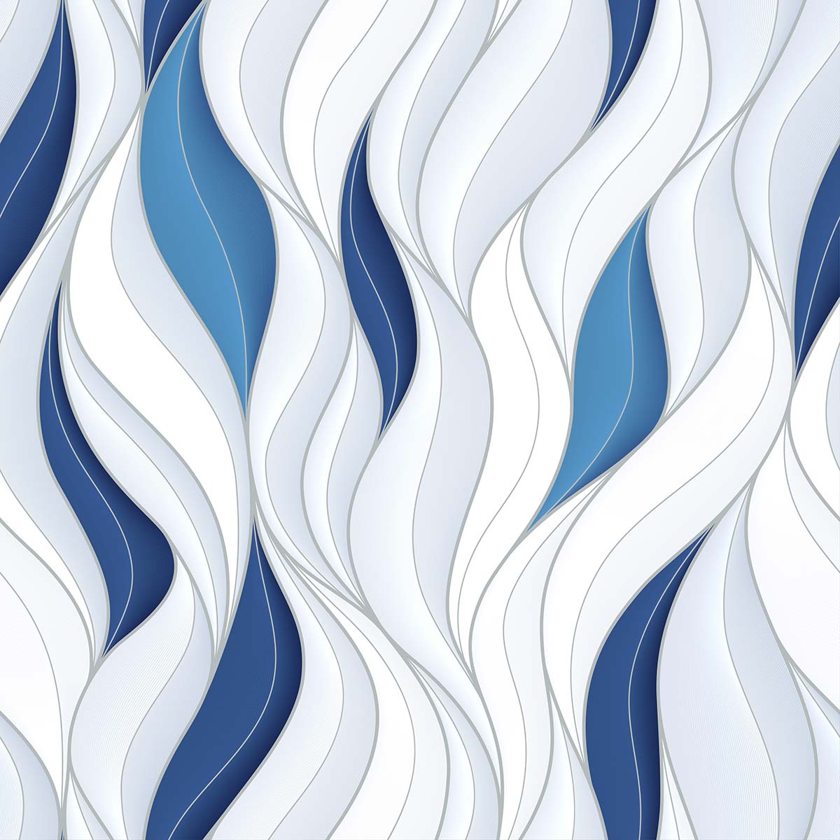 A white and blue wavy pattern