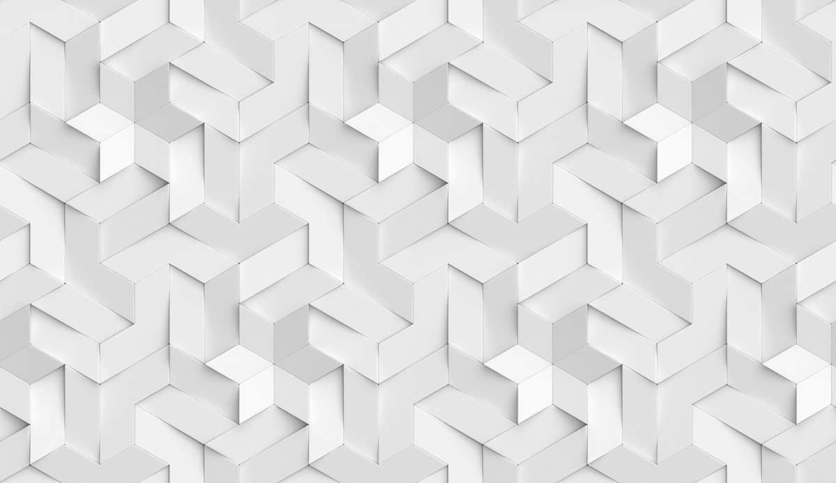 A white background with many white cubes