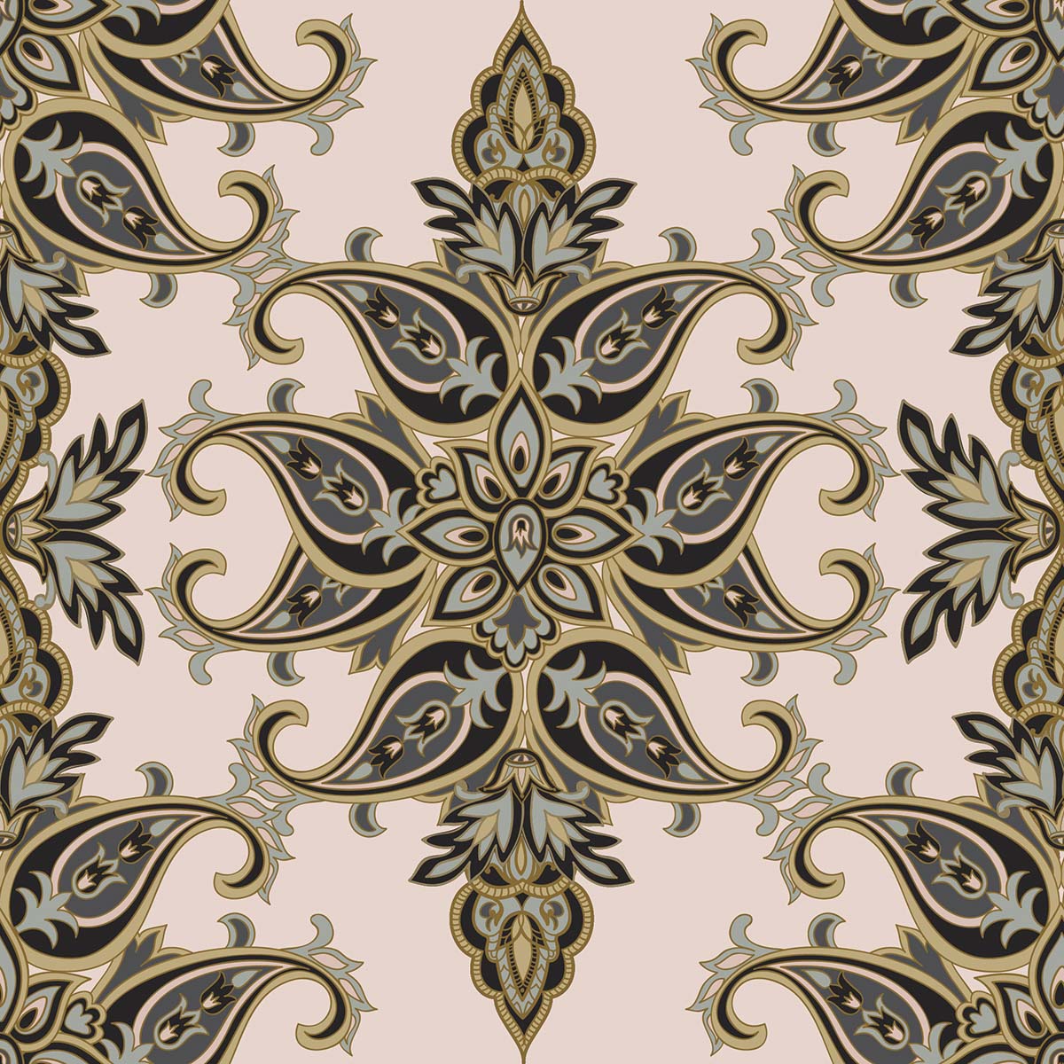 A pattern of paisley design