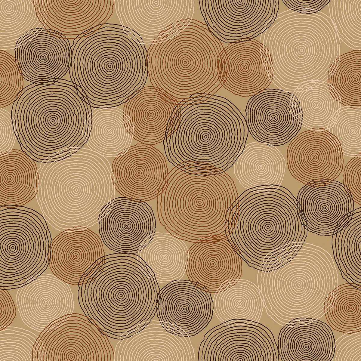 A pattern of circles on a beige background