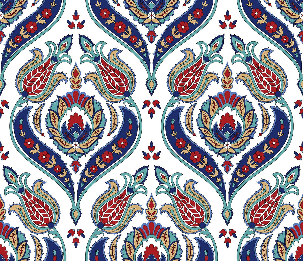 A colorful pattern on a white background