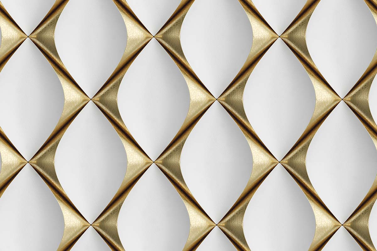 A pattern of gold and white diamond shapes