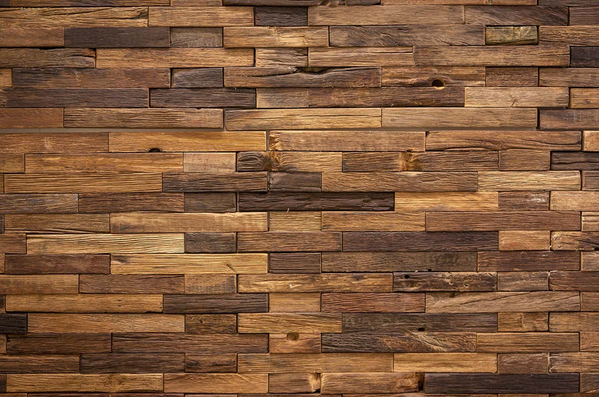 A wall made of wood