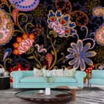 Paisley Pattern Flowers Wallpaper for Wall