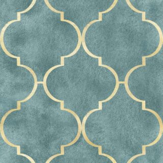 Blue and Glod Geometric Pattern Wallpaper