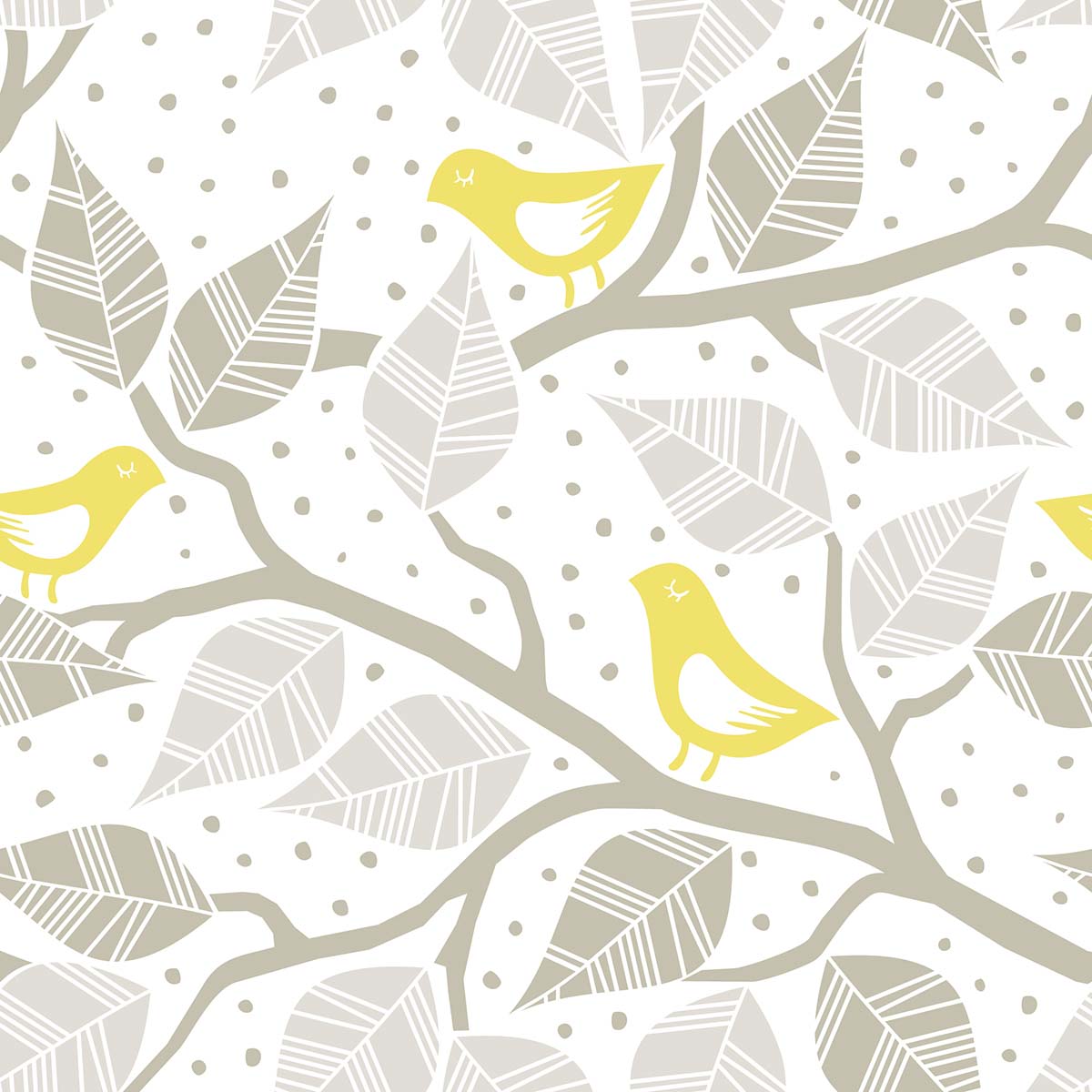 A yellow birds on a tree branch
