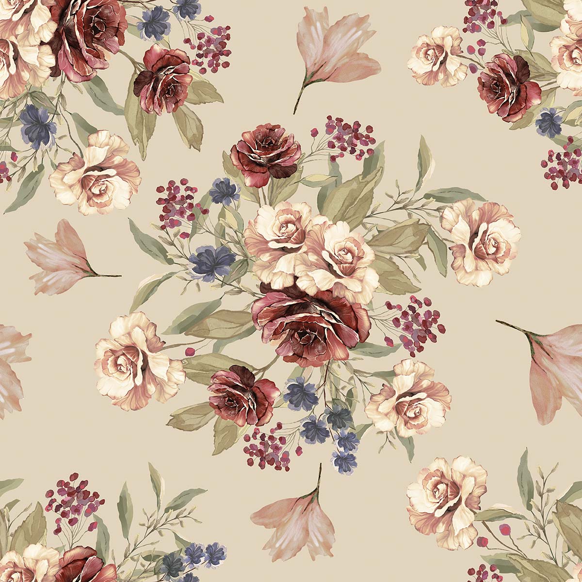 Vintage Floral Wallpaper for Wall