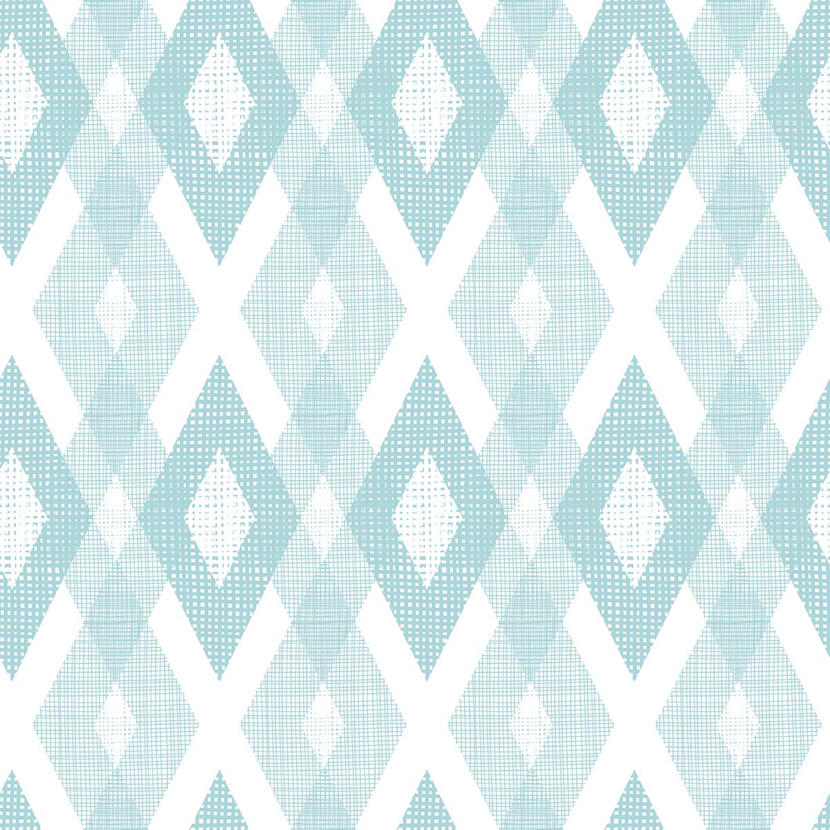 A blue and white diamond pattern