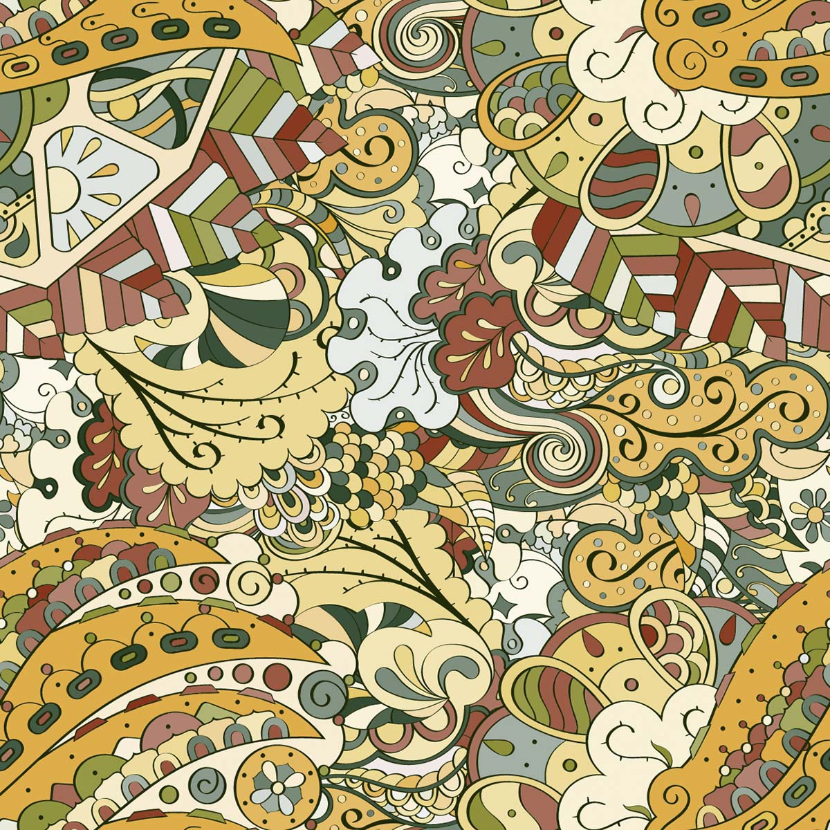A colorful pattern with swirls