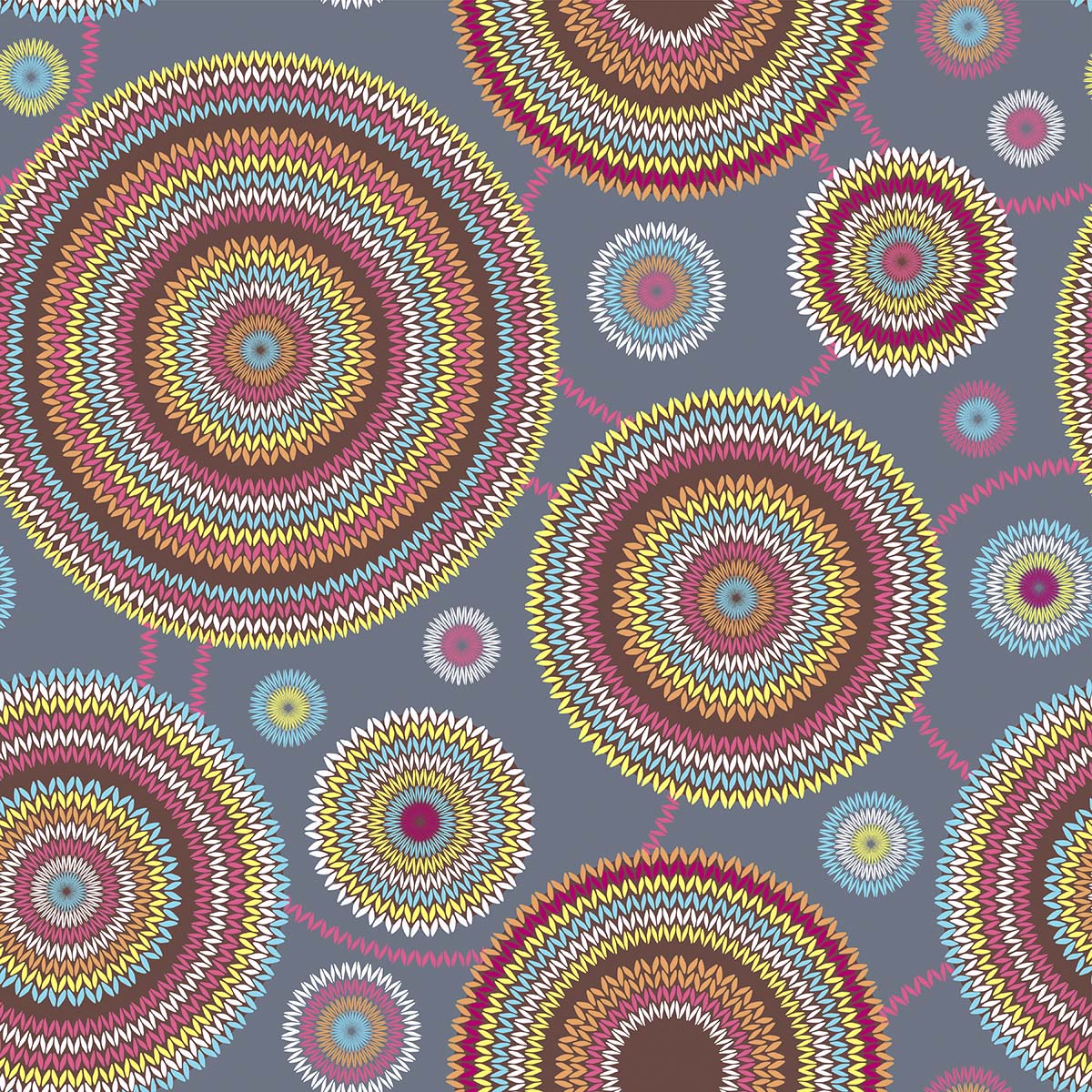 A pattern of colorful circles