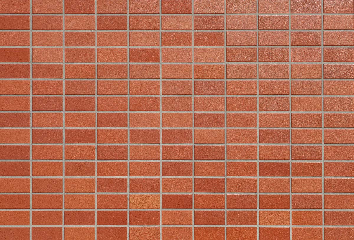 A wall of red bricks