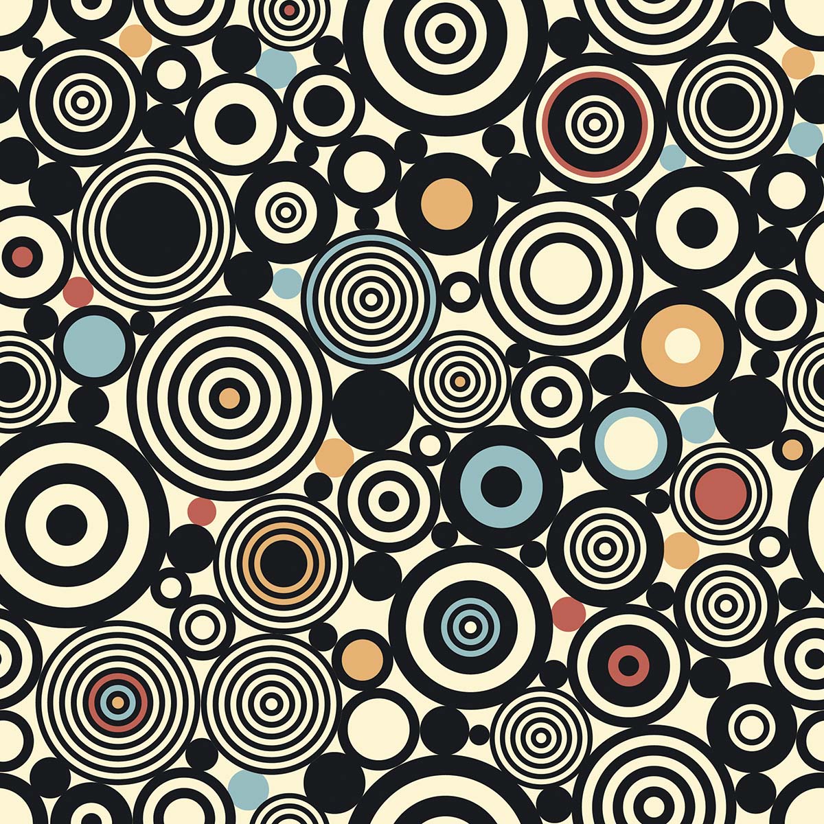 A pattern of circles and dots