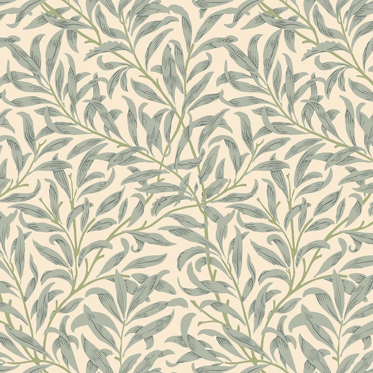 A pattern of leaves on a white background