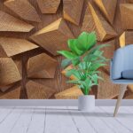 3d Wooden Wallpaper for Living Room