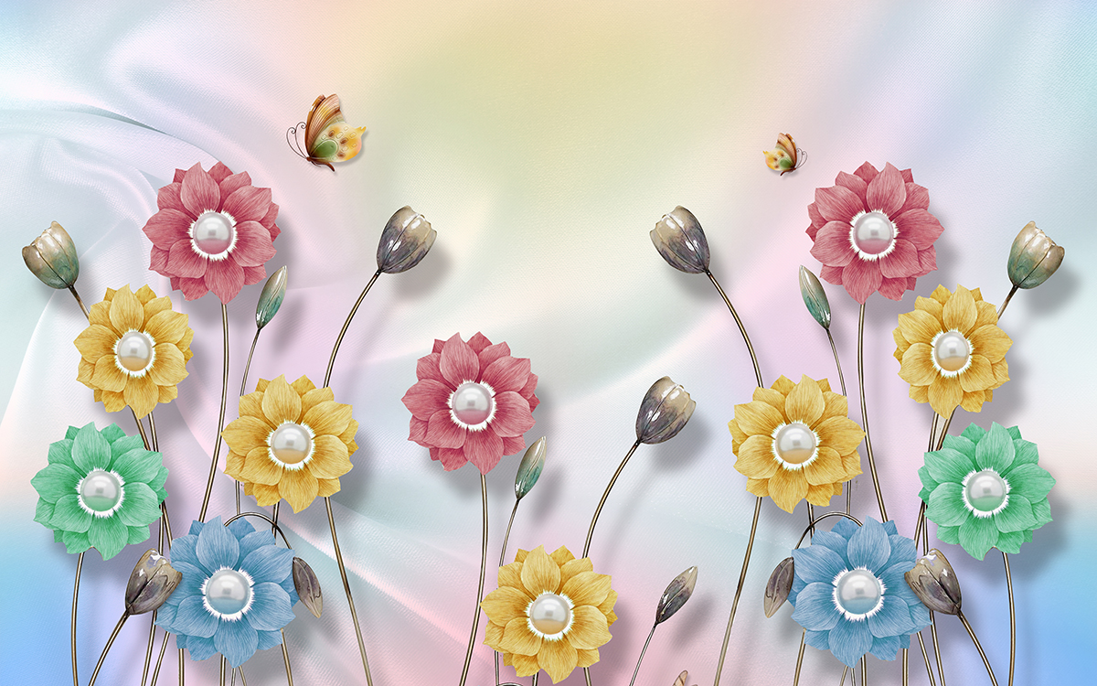 3D Decorative Flower Wallpaper for Home