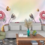 3D Decorative Flower Wallpaper for Home