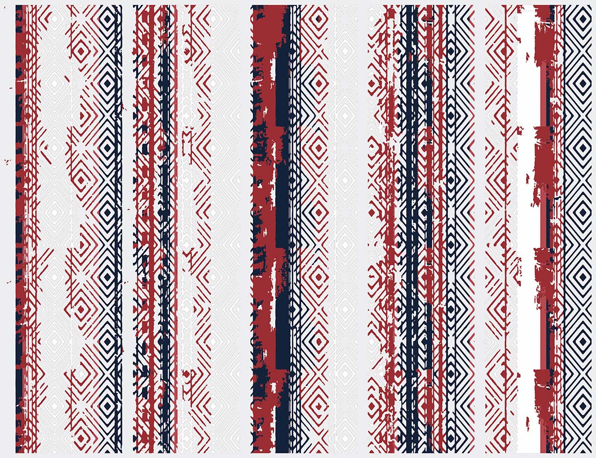 A red white and blue striped fabric