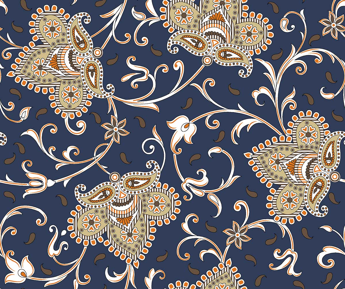 A pattern on a blue surface