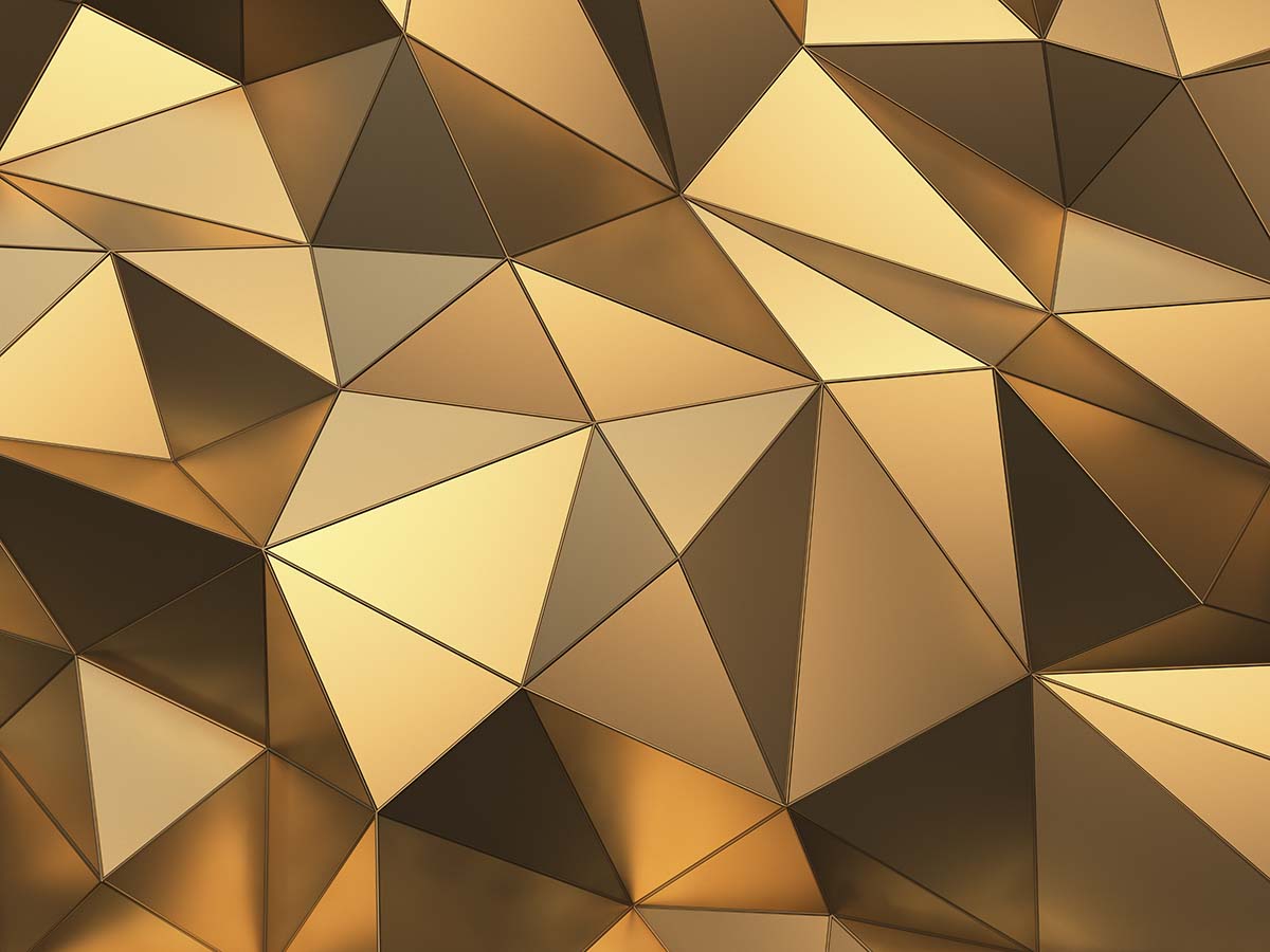 A gold triangle pattern